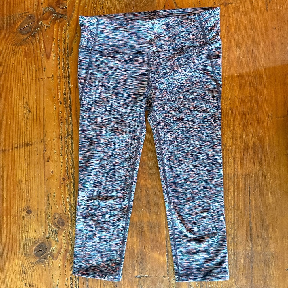 Gap Fit GFast Space Dye Pink Multi Color Cropped Leggings Size Small